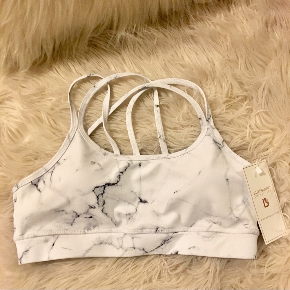 Buff Bunny Jade Mesh Bra - White Marble - Small